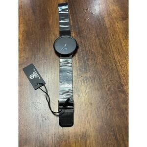 BiDen Men's Watch Black Metal Mesh Band 40mm-New